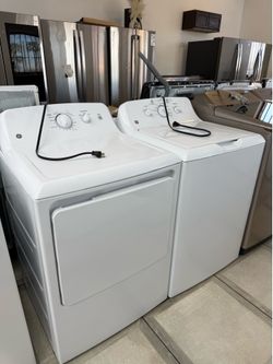 Ge top load washer and gas dryer set