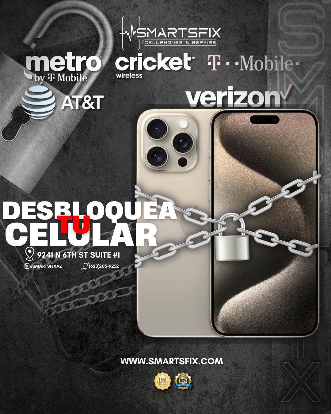 ¡Desbloquea tu Teléfono Hoy! Compatible con Todas las Compañías