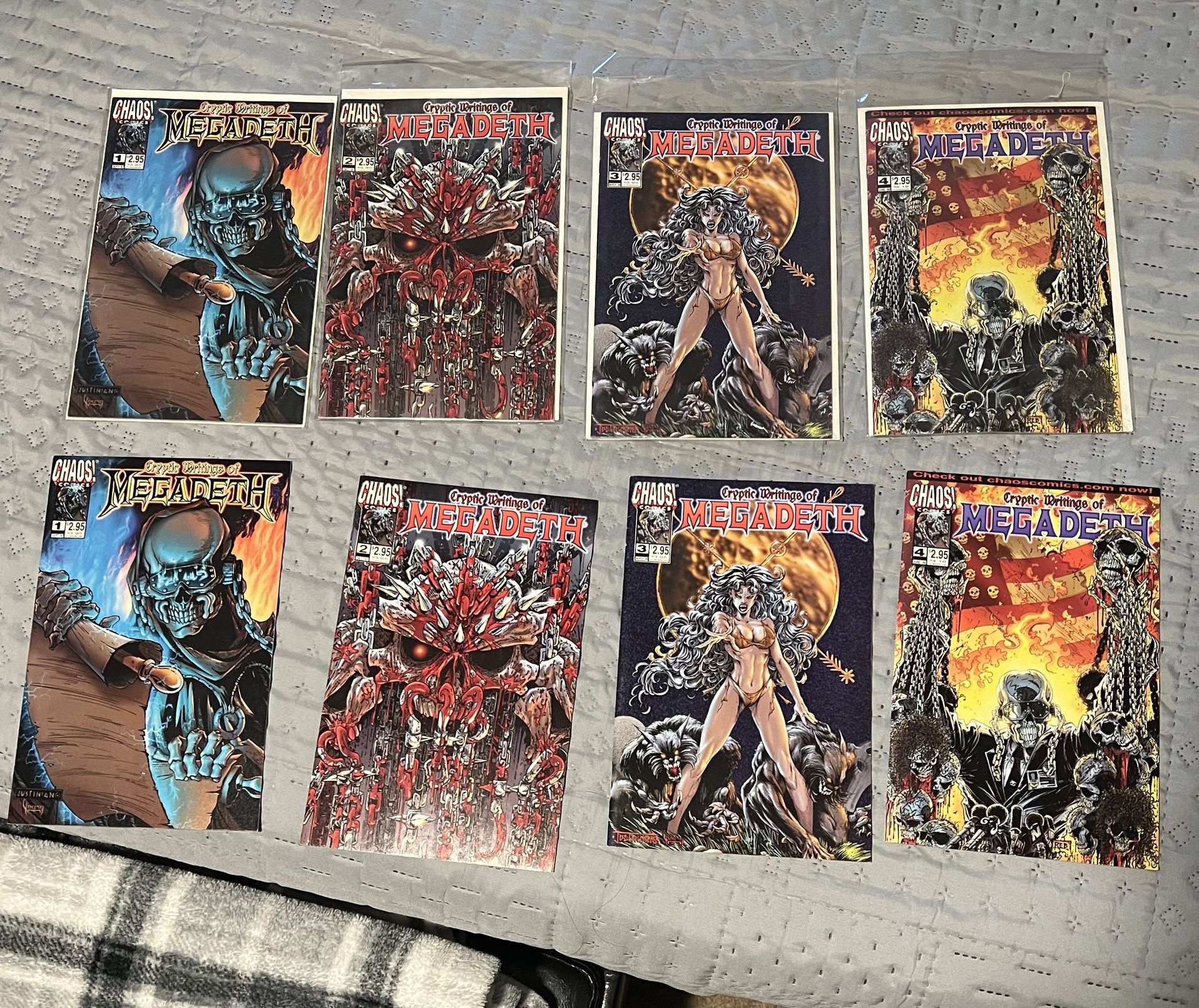 CHAOS COMICS CRYPTIC WRITINGS OF MEGADETH TWO COMPLETE SETS