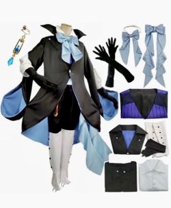 Vanitas Cosplay, the Case Study of Vanitas Cosplay Costume Uniform Wig Coat Vanitas Outfit Earring Halloween Party •Retails $65.99