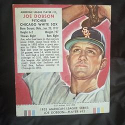 1953 Red Man Tobacco #15 Joe Dobson CHICAGO WHITE SOX 