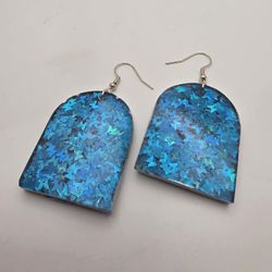 Blue Butterfly Sequins Earrings