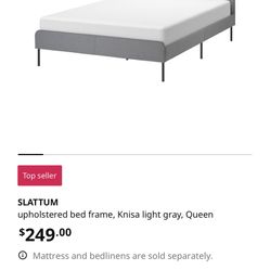Comfortable Queen Grey Bed Frame