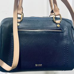 BOSI Navy Blue Leather Handbag
