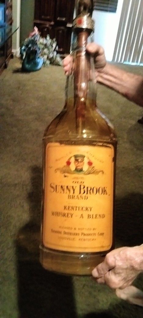 Antique Display Large Thick Glass From 1940