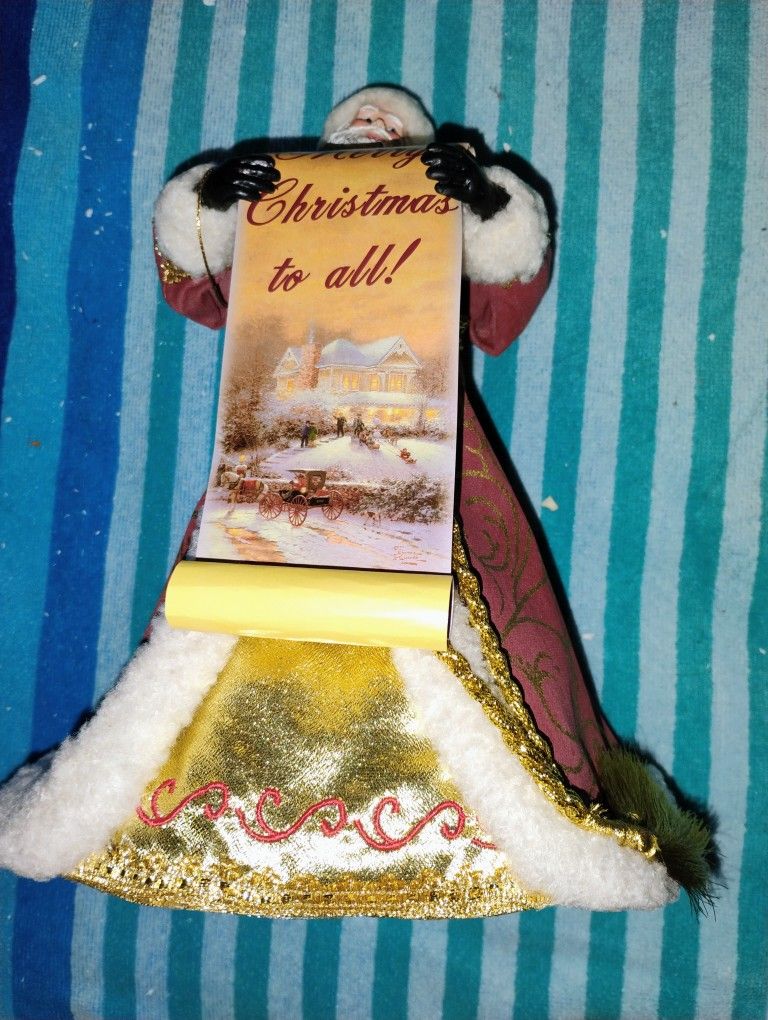 Thomas Kinkade Santa Tree Topper
