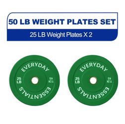 Olympic Bumper Plate Weight Plate, 25 lbs Pair Green