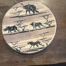 Ceramic African Platter, Bowl