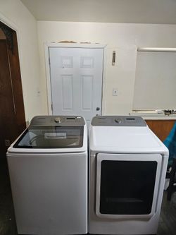 SAMSUNG WASHER AND DRYER SET BOTH ELECTRIC XL CAPACITY 5.3 CU EXCELLENT CONDITION DELIVERY AVAILABLE FOR EXTRA FEE
