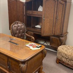 Gorgeous Michael Amini "Eden" Desk With Hutch/Credenza 