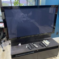 50” Pioneer Tv Elite Plasma With Wall Unit And Entertainment Center