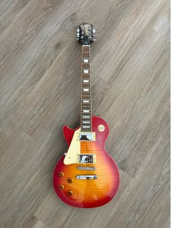 Left Handed Epiphone Les Paul Standard Guitar and Case