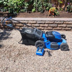 Kobalt 21-in  electric push lawn mower.
Need new  battery.
6105 s. Fort Apache Rd,89148.
Pick up 1 minutes way from this location.