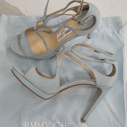 Something Blue Jimmy Choo Wedding Platform Heels