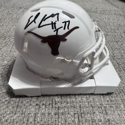 Signed Autograph Earl Campbell Texas Longhorns Mini Helmet -Metabilia Coa