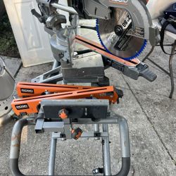 RIDGID R4221 miter saw 12” sliding W/ miter saw utility vehicle