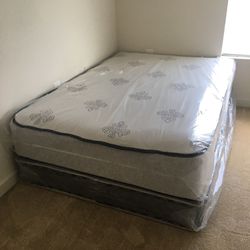 Queen Mattress Cine With Free Box Spring - Same Day Delivery 