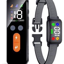 Dog Training Collar with Remote, Dog Shock Collar with Remote Control for Medium Large Dogs 40-120lbs Waterproof, Shock Collar for Dogs with Beep Vibr