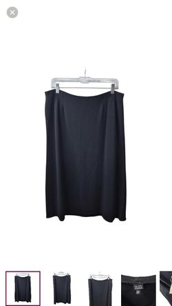 Eileen Fisher Skirt Womens Large Pull On Midi Wool Blend Knit Sustainable