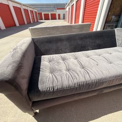 Pottery Barn Tufted Nailhead Grey Turner Sofa