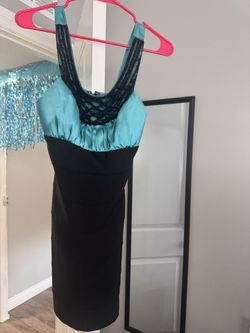 Teal/Black Dress