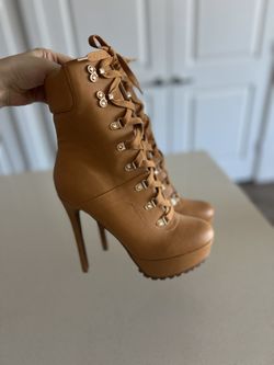 High Heel Tan Booties 8US-brand New 