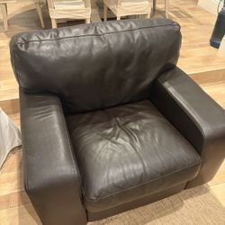 Leather Sofa and Chair
