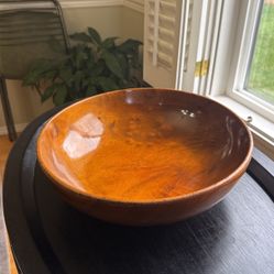 Handmade Wood Bowl 13”