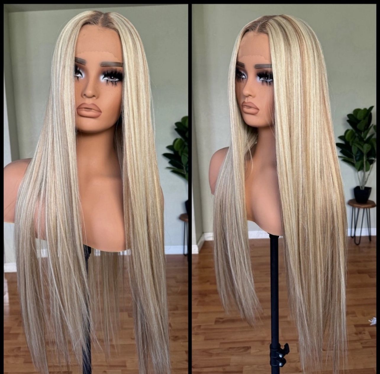Human Hair Blended Lace Front Wig