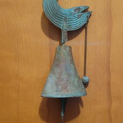 Vtg Paolo Soleri Bronze Wind Chime Bell "Save the Whale" Arcosanti