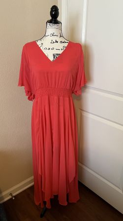 NWOT Express Maxi Dress, XL, Vibrant Red/Pink Color