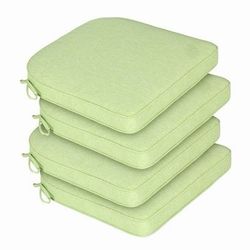 Aoodor 4PCS Outdoor Dining Chair Cushions U-Shape Chair Cushion Seat Pad w/Ties