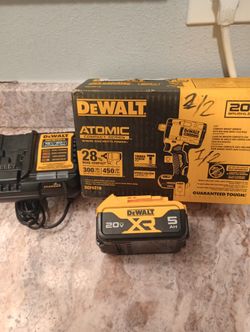 New Dewhalt 1/2" Impact Wrench with Battery and Charger - Firm Price 