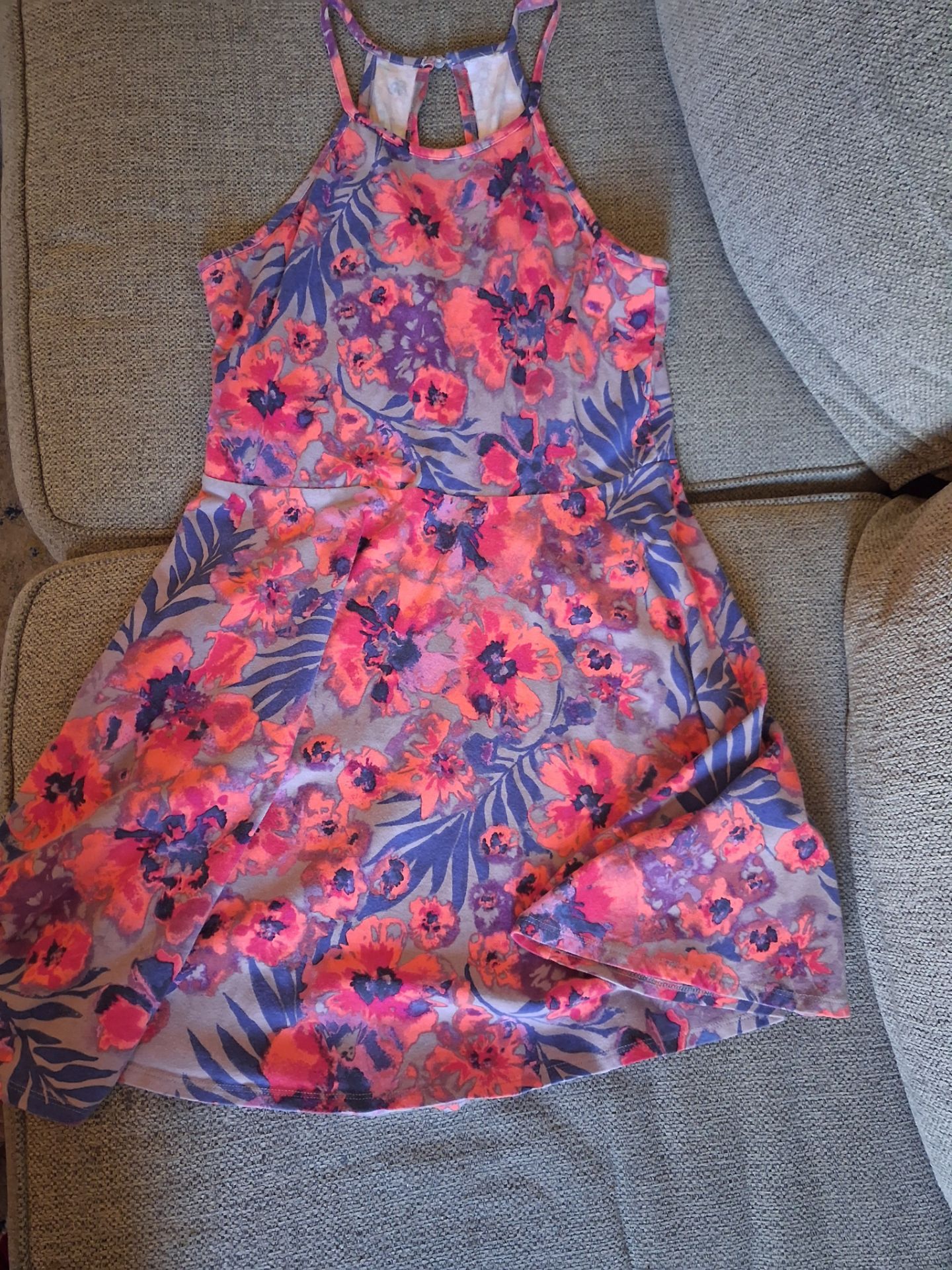 Colorful Halter Dress