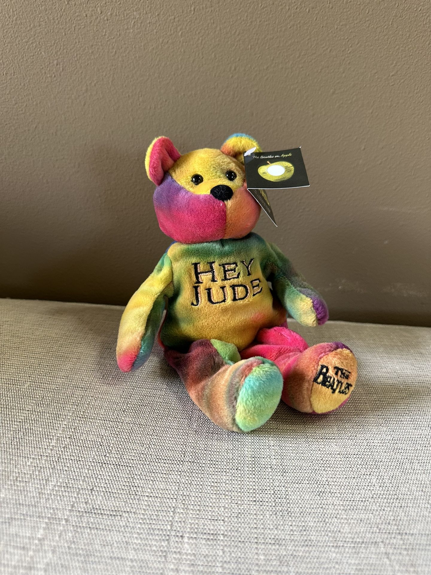 The Beatles Bear Hey Jude by Apple Corps Stuffed Plush Rainbow The Dye NWT