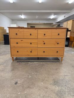 MCM Style Brown 6 Drawer Dresser