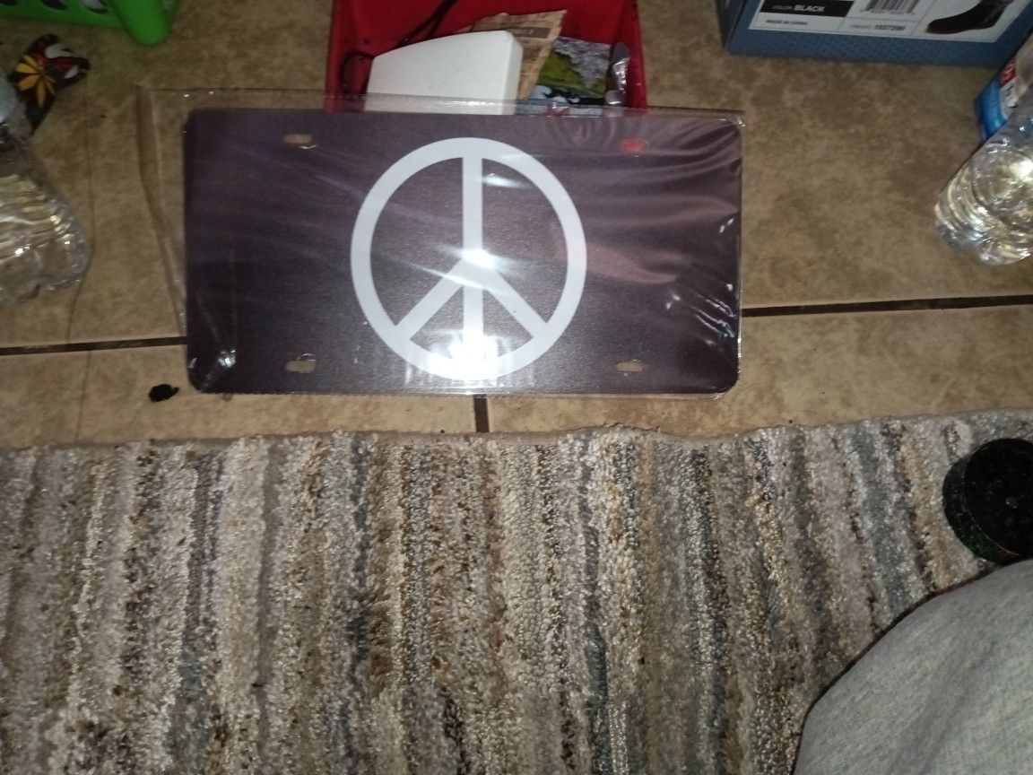 peace plate for car 