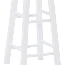🔥 BRAND NEW Linon Zeke 24” Counter Stool – White, Round Seat