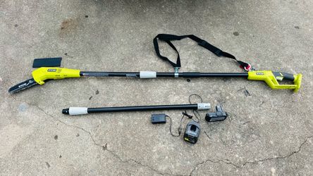 Ryobi One+18 Volt 8” Pole Saw With Battery And Charger