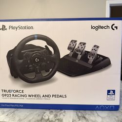 Logitech G923 Racing Wheel and Pedals for PS5, PS4, PC Black