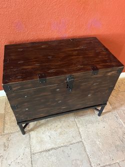 Rustic Storage Trunk with Iron Accents...Very Unique