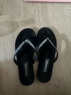 Chanel suede slides size 8