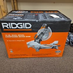 NEW Ridgid 10" Dual Bevel Compound Miter Saw R4113