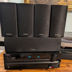 Onkyo 5 Channel Speaker Surround Sound System With Receiver