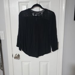 PS Black Lace 3/4 Sleeve Top