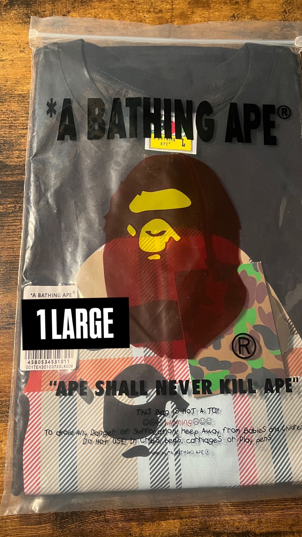 Black Burberry Bape Shirt