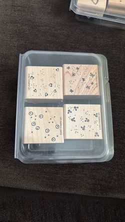 Stampin' Up! Wood Rubber Stamp Set of 4