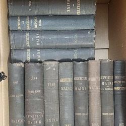 X13 Antique Agricultural Reports Of Maine All 19th Century