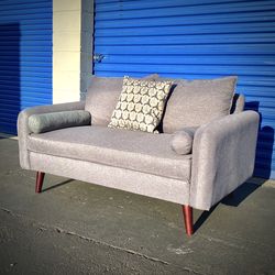 Gray Mid-Century Modern Sofa