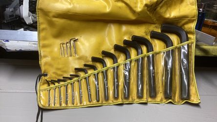 20 PCs Allen Wrench Set USA Made Heavy Duty Sizes Obo.28  Up To 3/4 Inch ever Used In Vinland Pouch